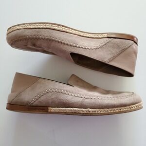 Ermenegildo Zegna Mens 9 Suede Espadrille Sneaker Loafer Shoe Taupe Brown